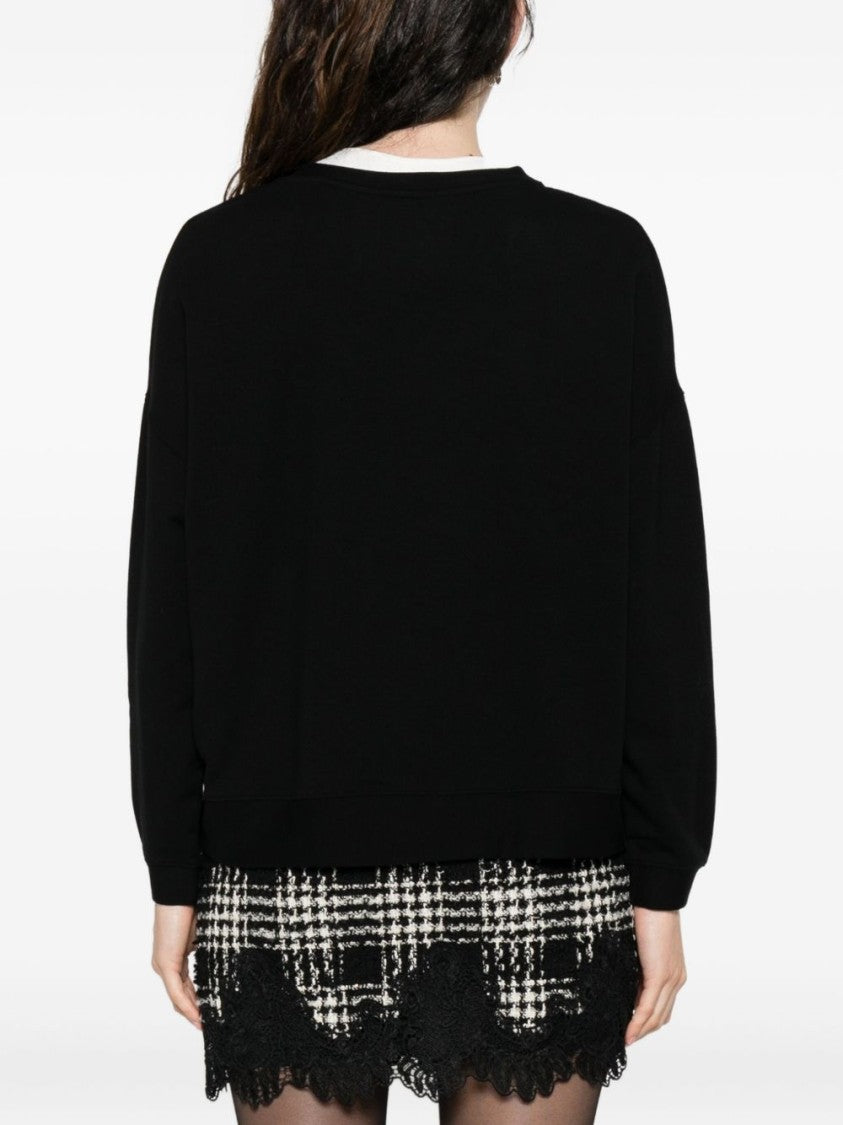 Majestic Filatures Versatile Black V-Neck Sweatshirt