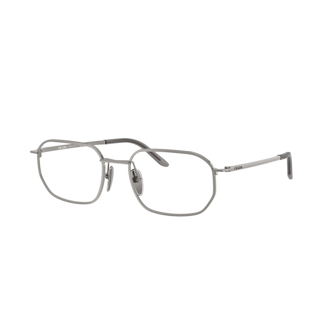 Prada 0Pr D51v Geometric Rounded Metal Frame Eyeglasses