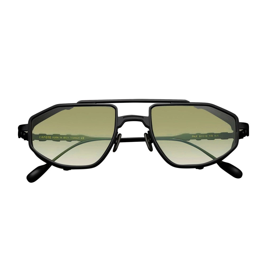 Capote Eyewear Black Pajé Titanium Aviator Sunglasses