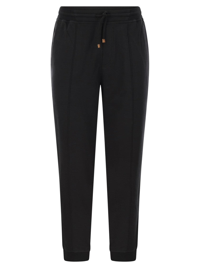 Brunello Cucinelli Techno Cotton Fleece Trousers