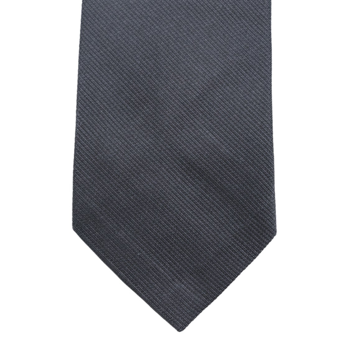 Thom Browne Narrow Textured Tie With Diagonal Stripe Detail