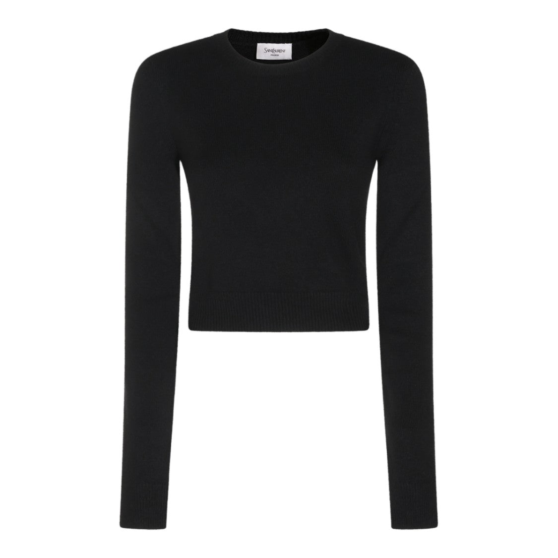 Saint Laurent Black Fitted Crewneck Sweater