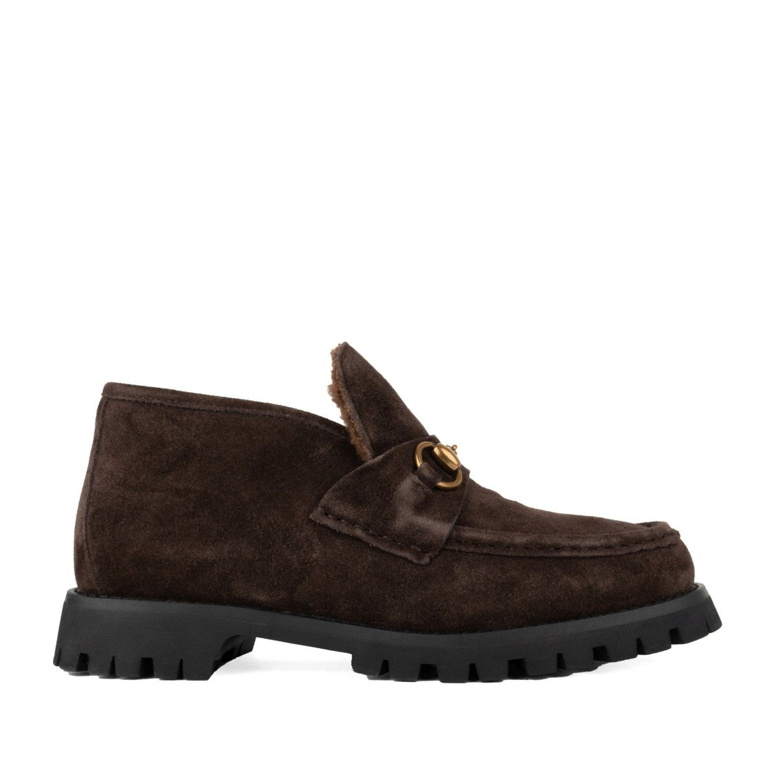 Sergio Moretti Brown Rich Wool-Lined Gold-Tone Detail Suede Boots