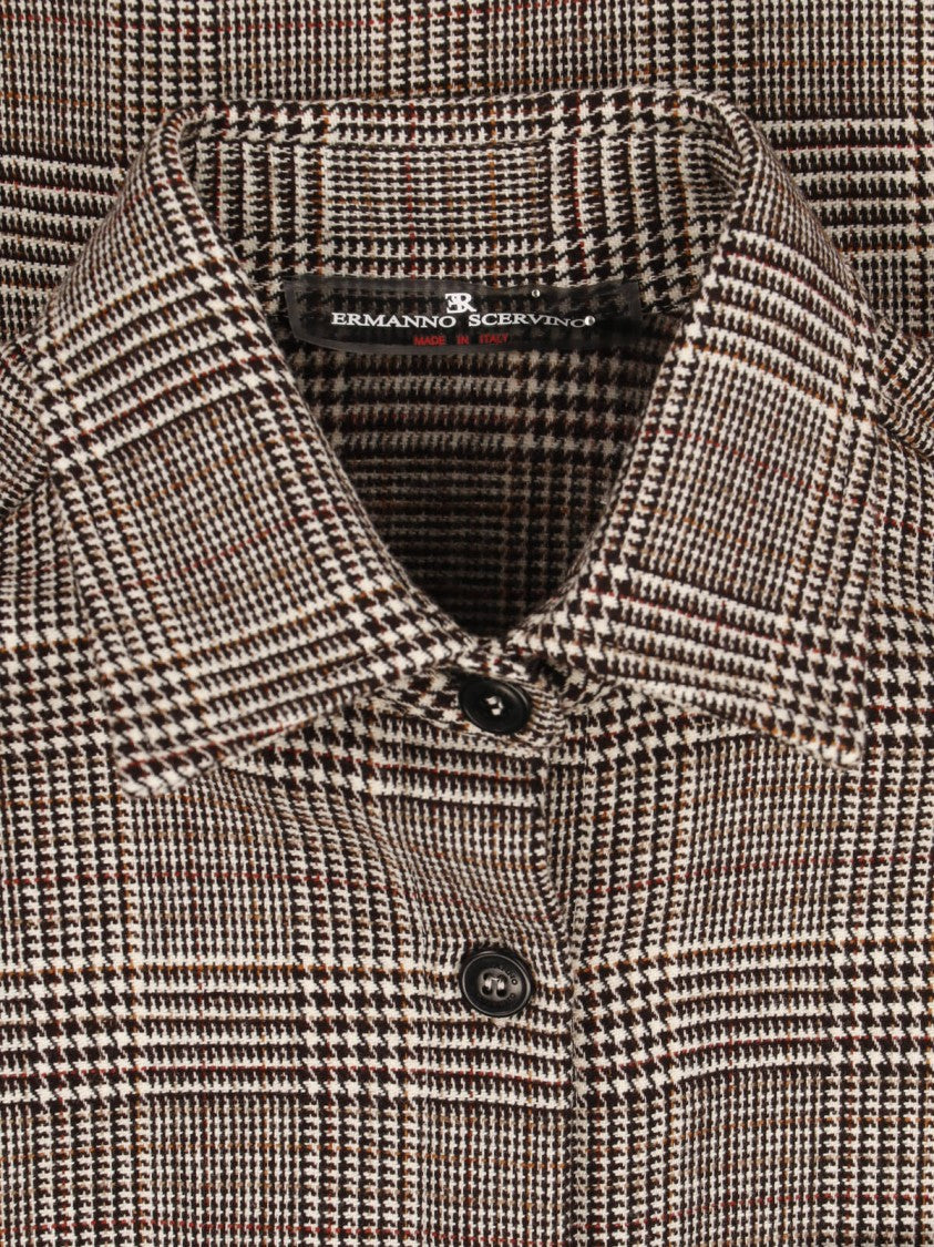 Ermanno Scervino Prince Of Wales Check Virgin Wool Formal Shirt