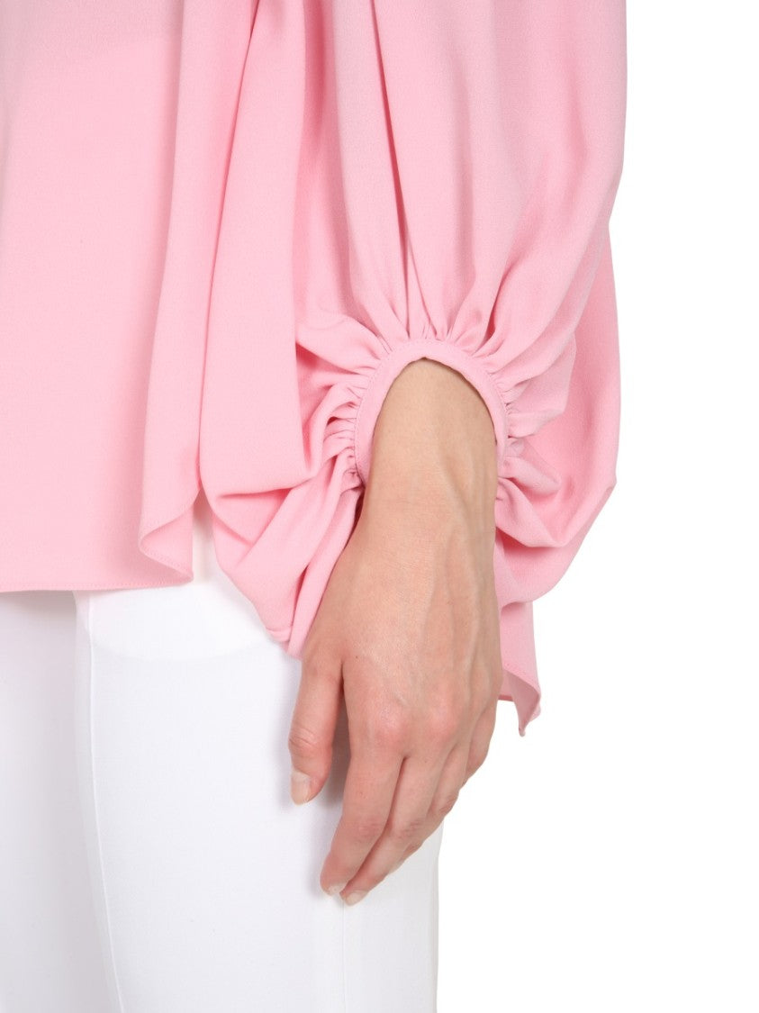 Alexander Mcqueen Soft Pink Silk Blouse
