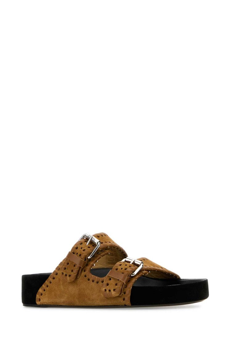 Isabel Marant Camel Suede Lennyo Slippers