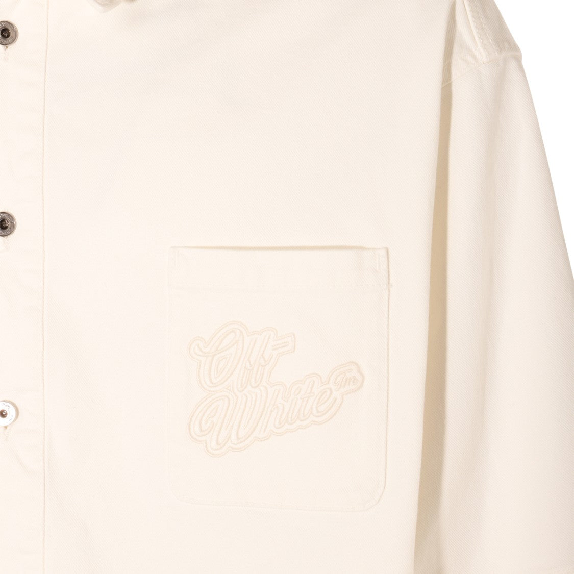 Off-White White Cotton Blend Cut-Out Shirt