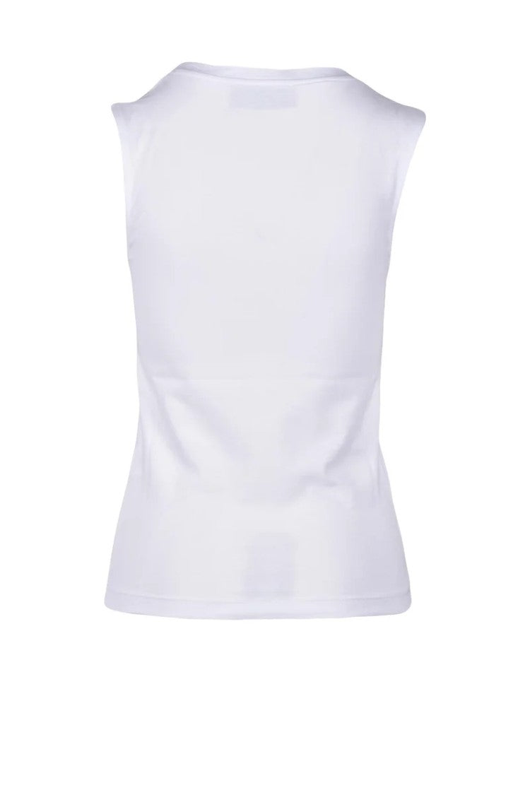 Wild Cashmere White Minimalist Cashmere-Blend T-Shirt