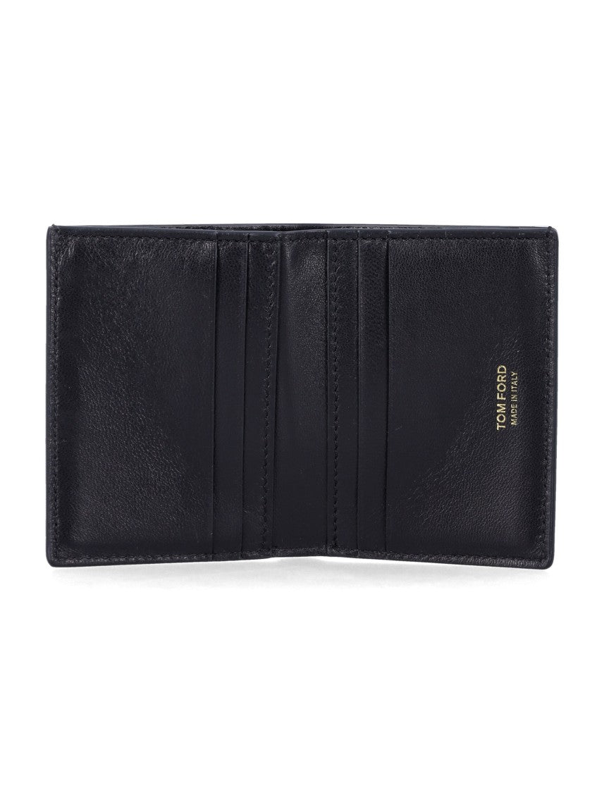 Tom Ford Black Croc-Embossed Leather Cardholder