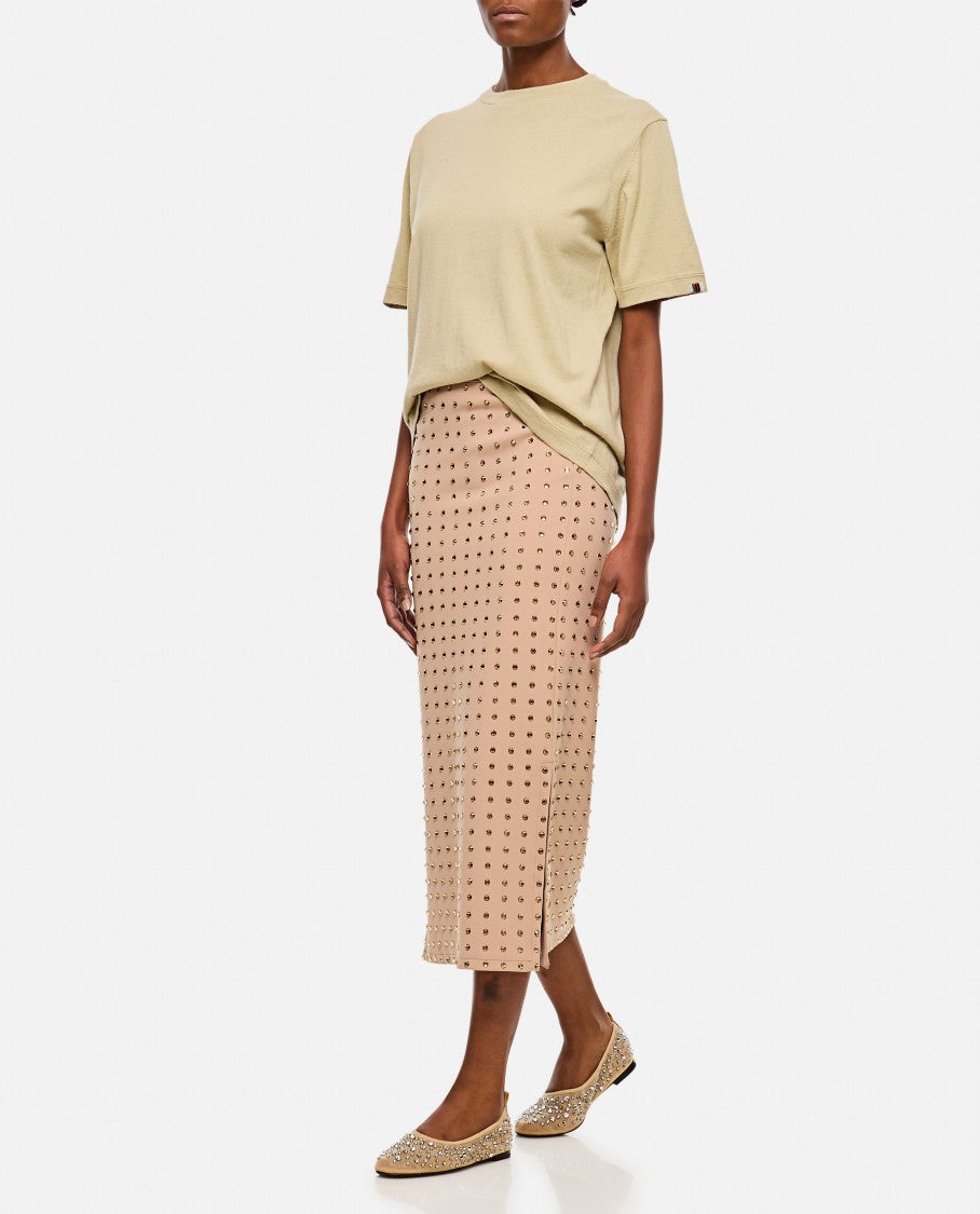 Sportmax Nome Crystal Lycra Midi Skirt