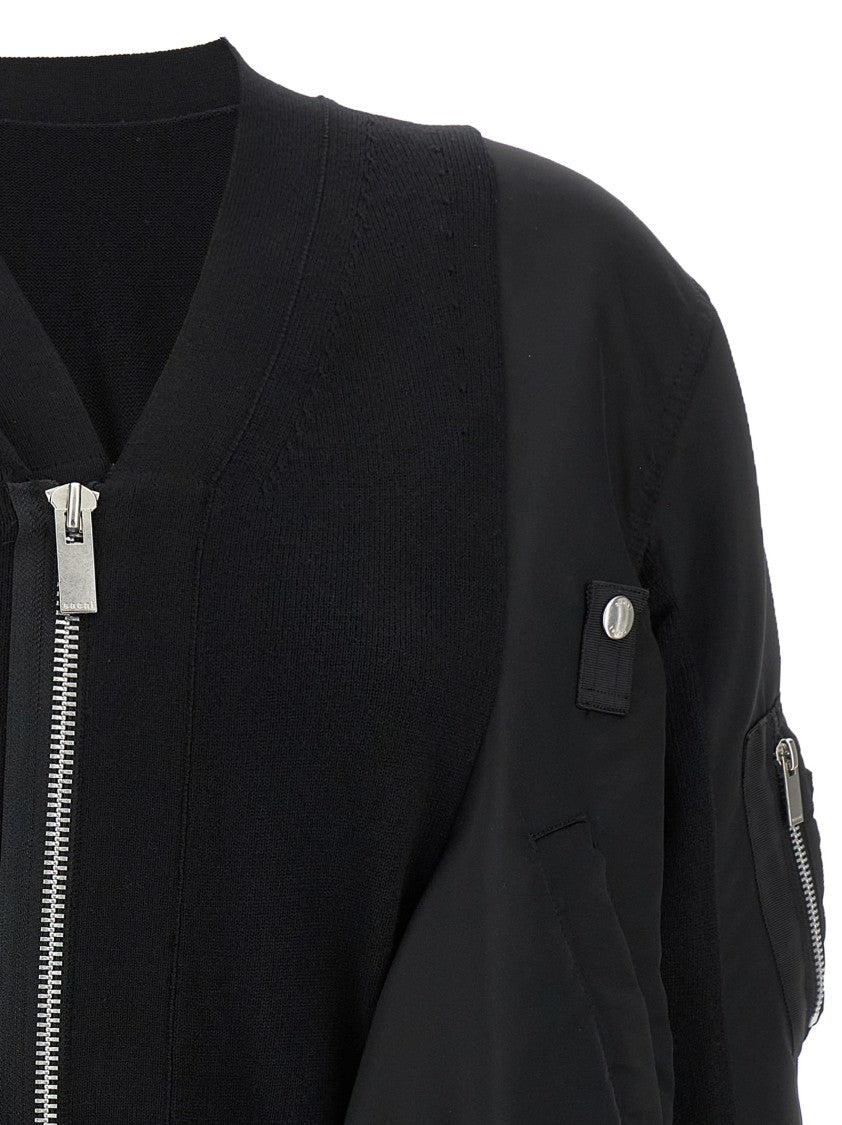 Sacai Nylon Insert Cardigan