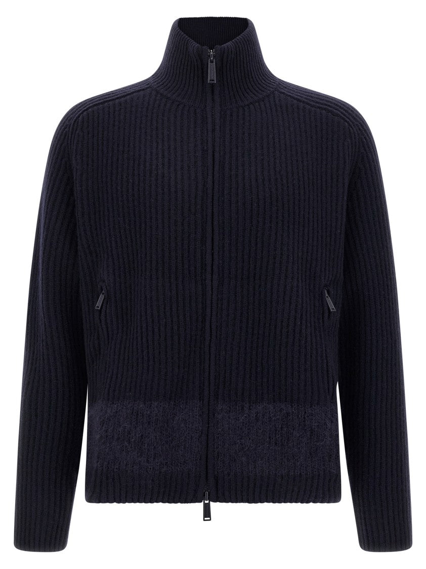 Dsquared2 Carded Wool Insert Cardigan
