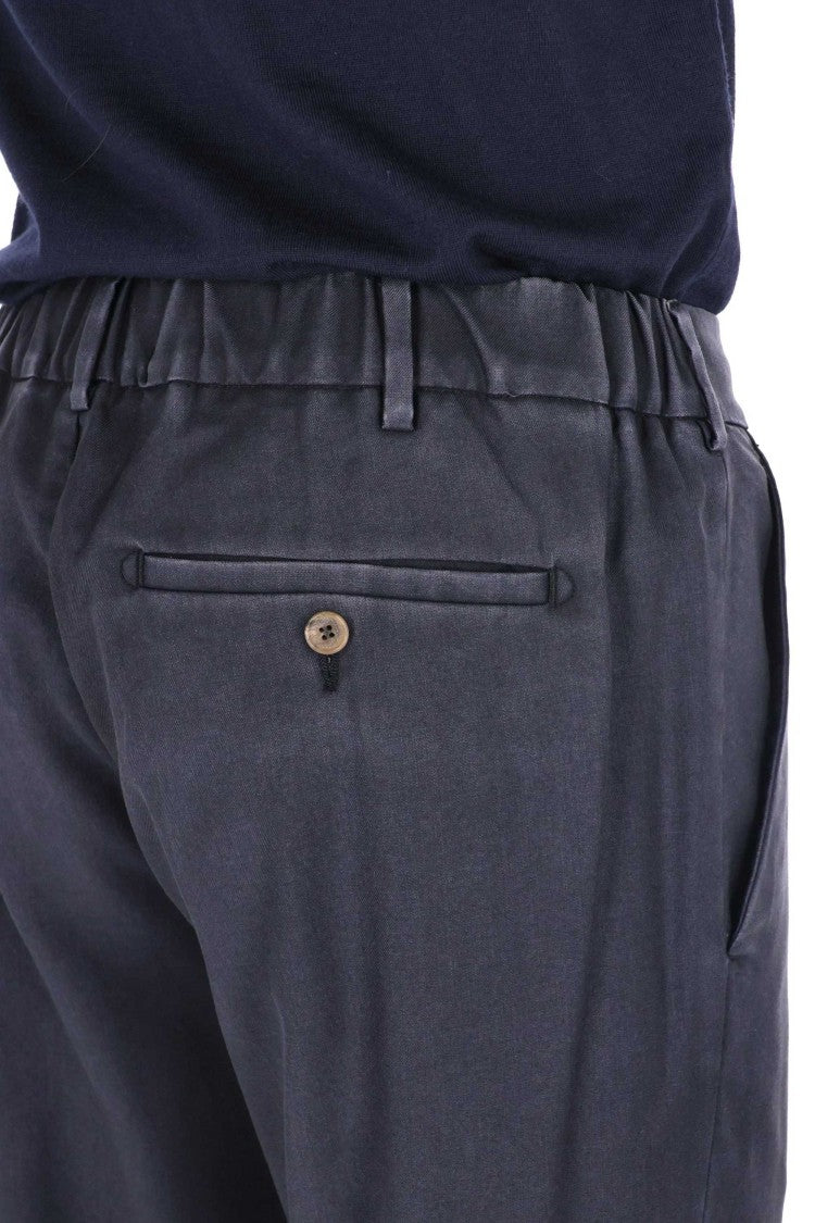 Myths Drawstring Delavé Wool-Cashmere Trousers