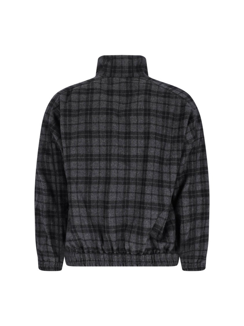 Willy Chavarria Striped Wool Jacket – Grey