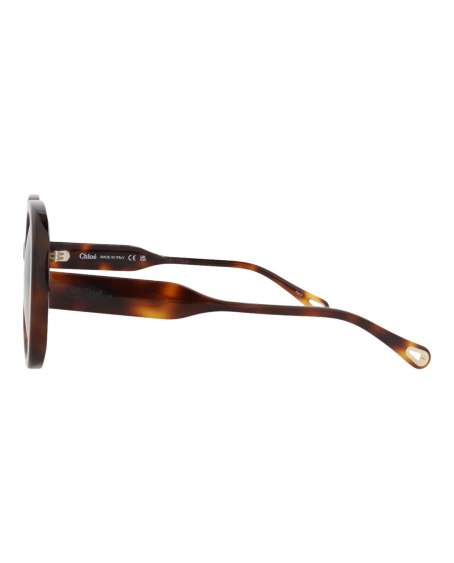 Chloé Round-Frame Recycled Acetate Sunglasses