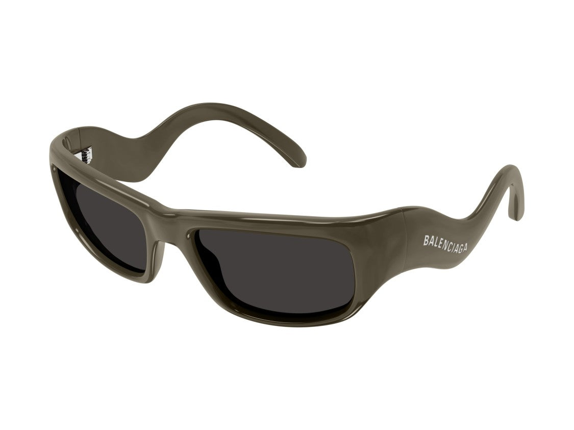 Balenciaga Brown Bb0320s Wavy Oversized Sunglasses