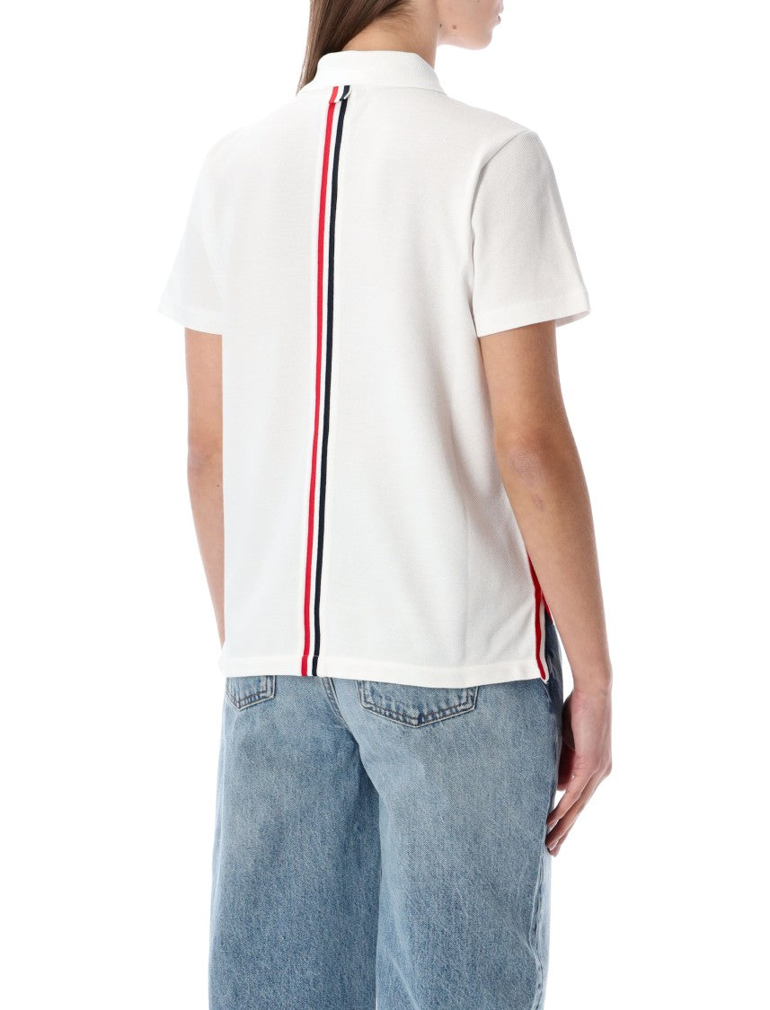 Thom Browne Relaxed Cotton Pique Stripe Polo
