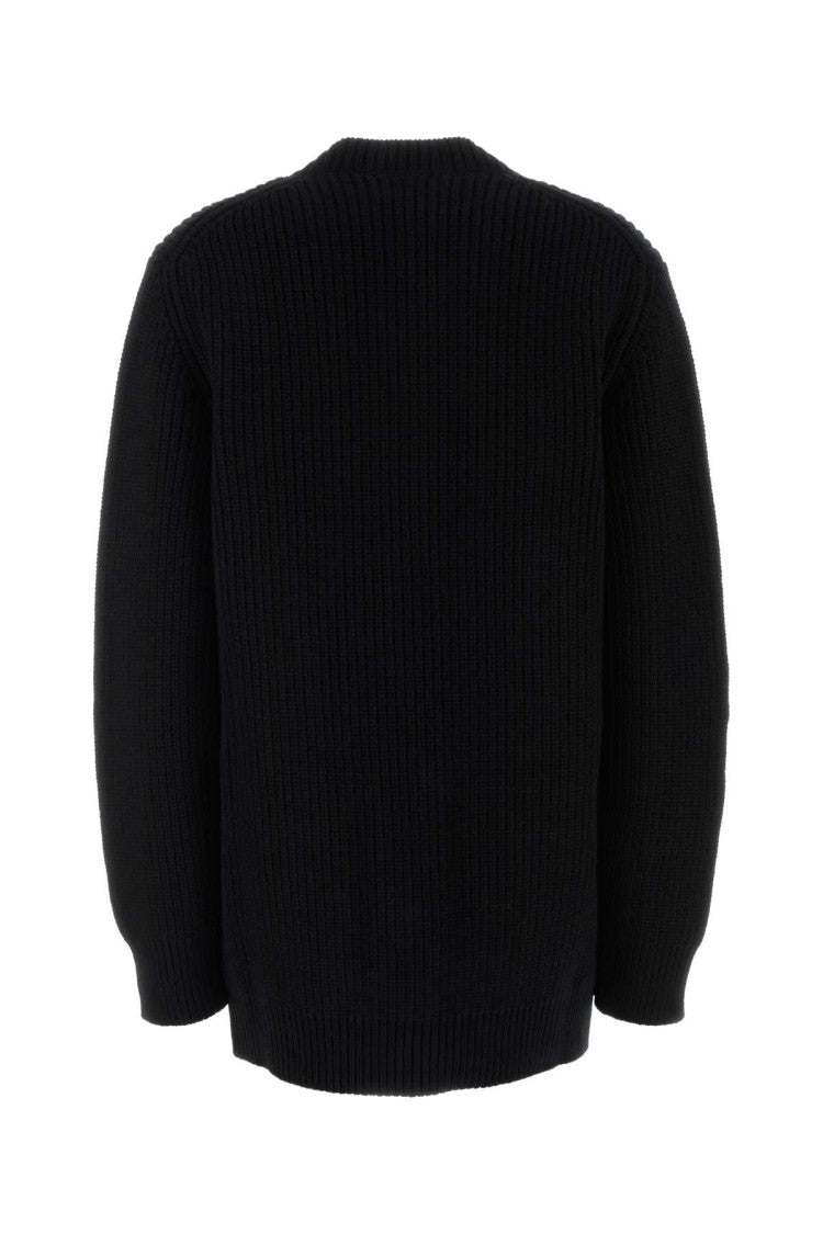 Dolce & Gabbana Black Wool Oversize Cardigan