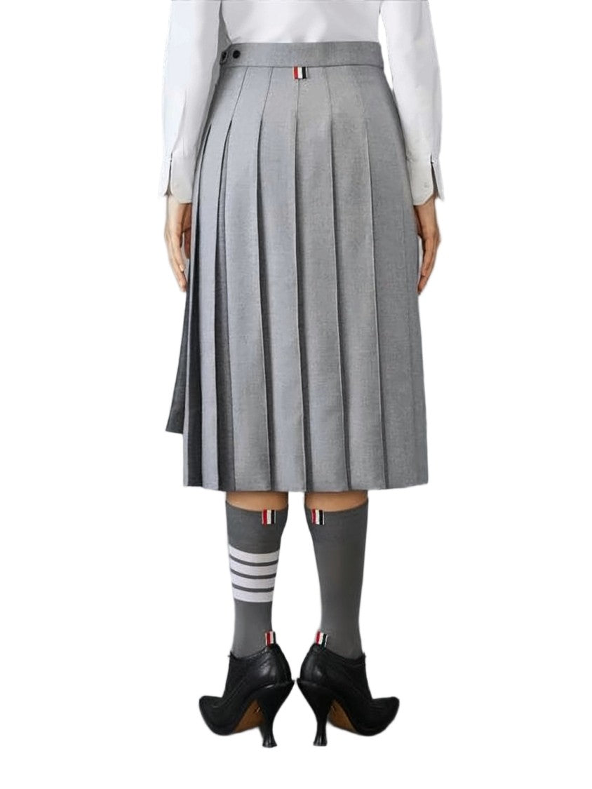 Thom Browne Structured Pleated Midi Skirt