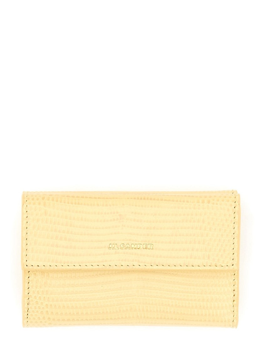 Jil Sander "Baby" Textured Leather Wallet
