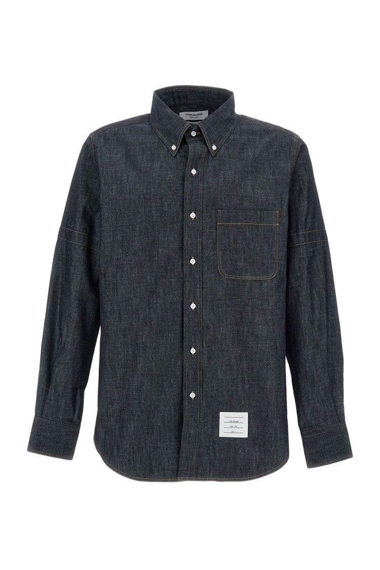 Thom Browne Straight Fit Denim Shirt