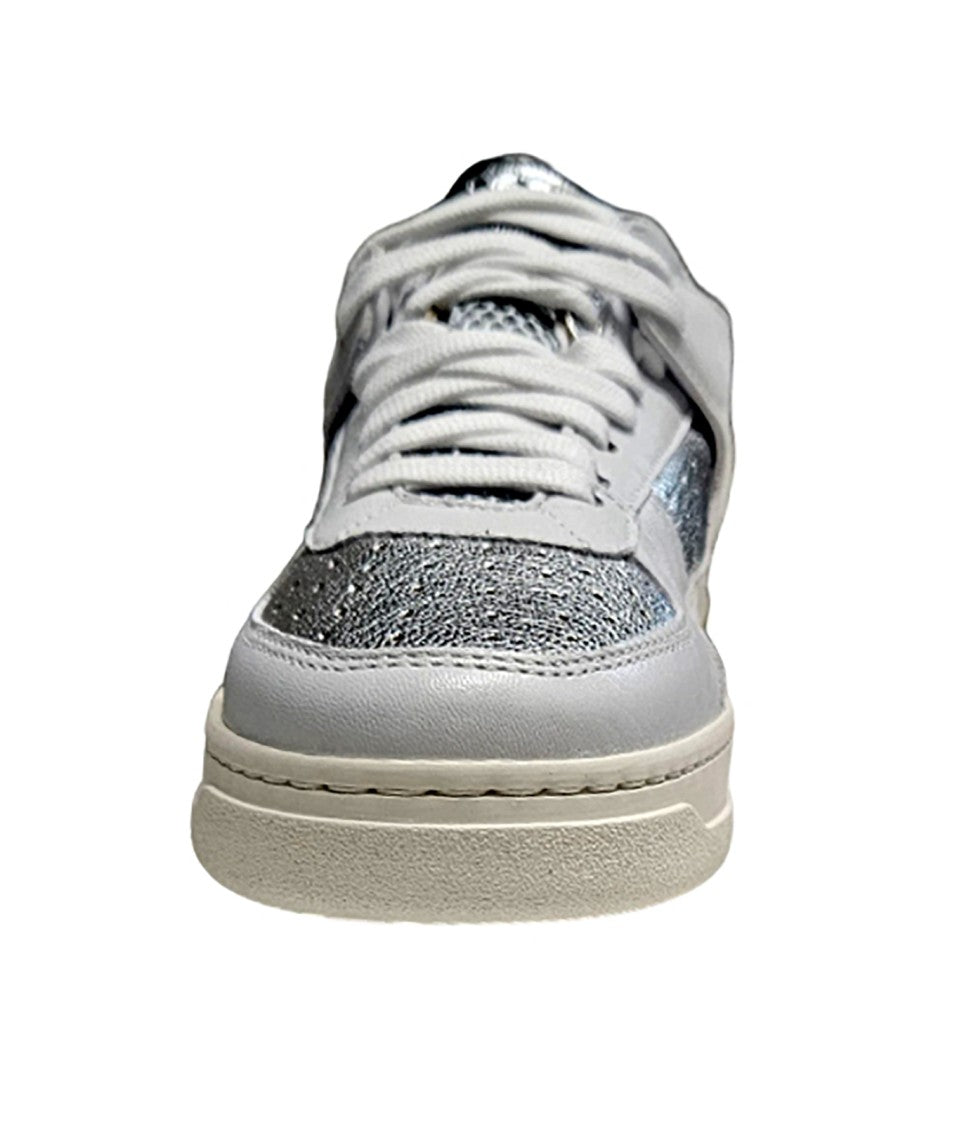Run Of Modern Sneakers With Metallic Silver Panels