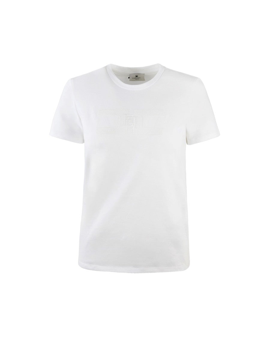 Elisabetta Franchi White Cotton Jersey T-Shirt
