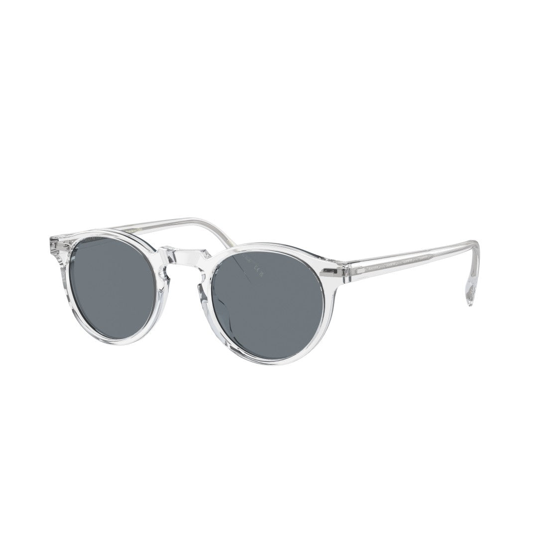 Oliver Peoples 0Ov5217s Transparent Acetate Round Sunglasses With Dark Lenses