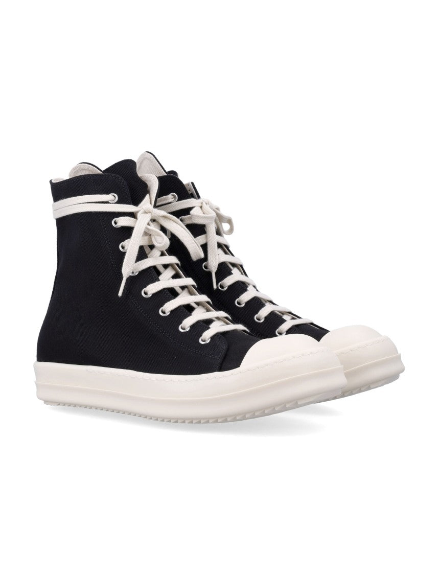 Drkshdw By Rick Owens Temple Denim Sneakers