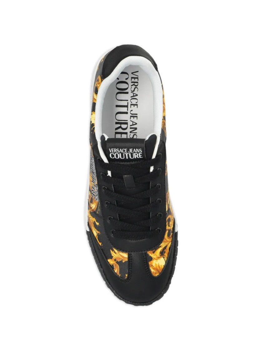 Versace Jeans Couture Baroque Detail Low-Top Sneakers