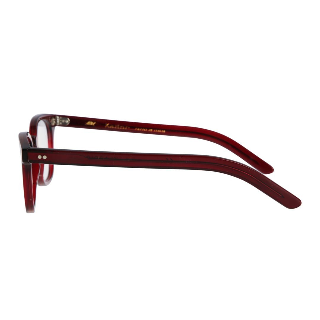 Kador Klassiko Translucent Deep Red Square Frame Eyeglasses