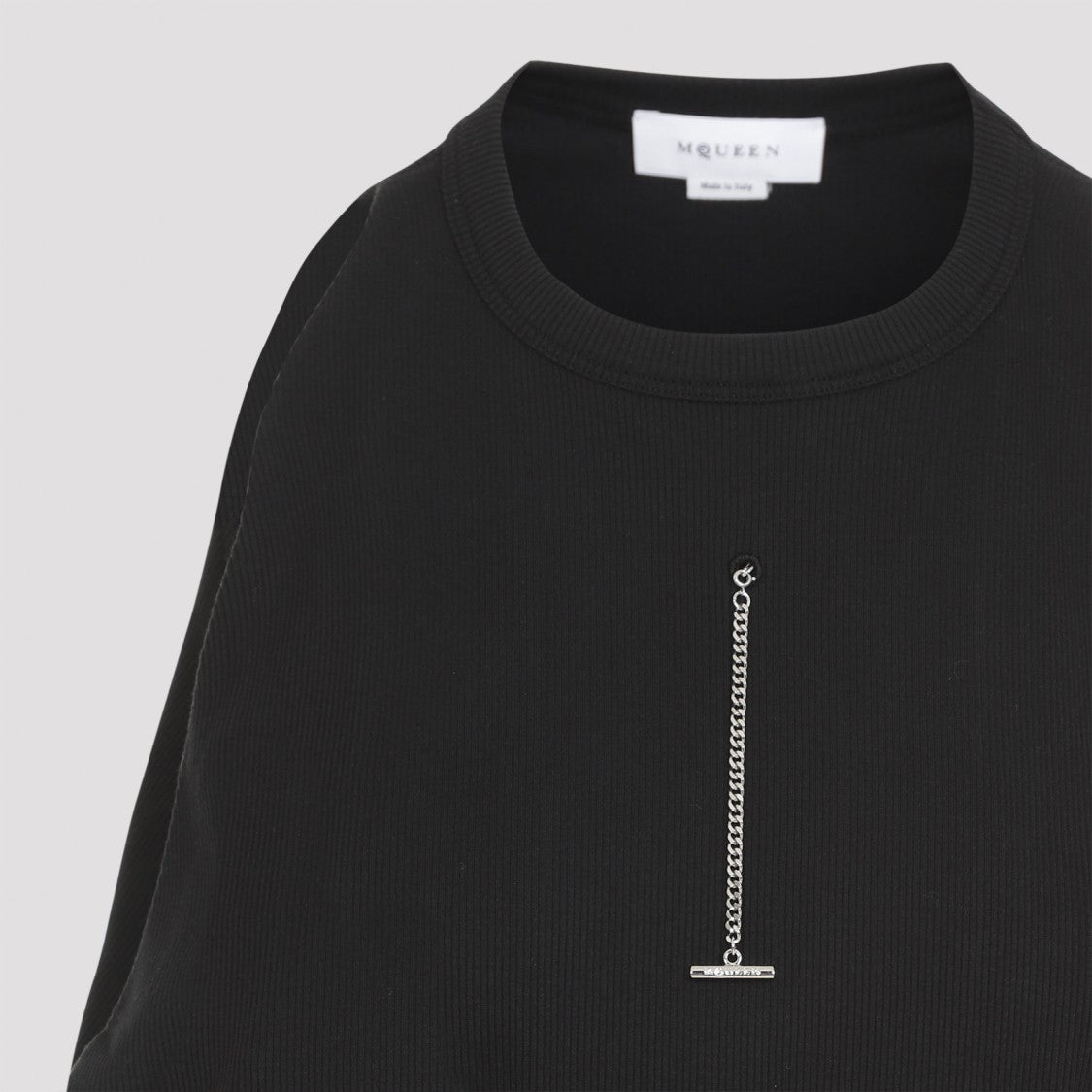 Alexander Mcqueen Black Cotton Top