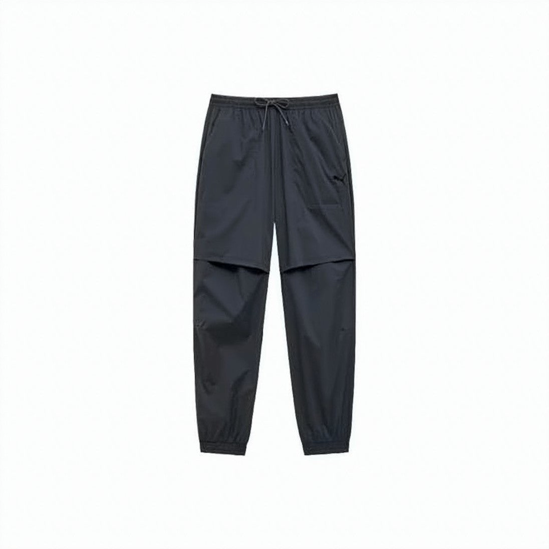 Puma Black Relaxed Layered Cotton Polyester Track Pants