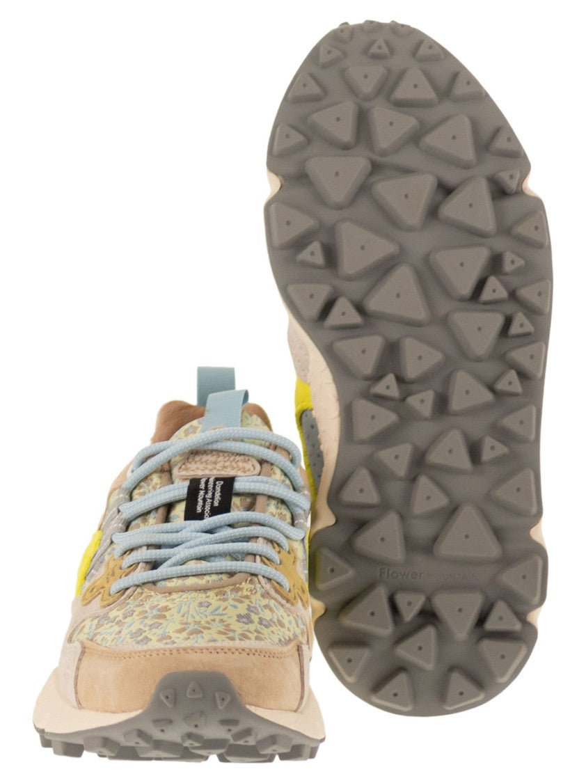 Flower Mountain Yamano 3 - Sneakers In Suede And Technical Fabric