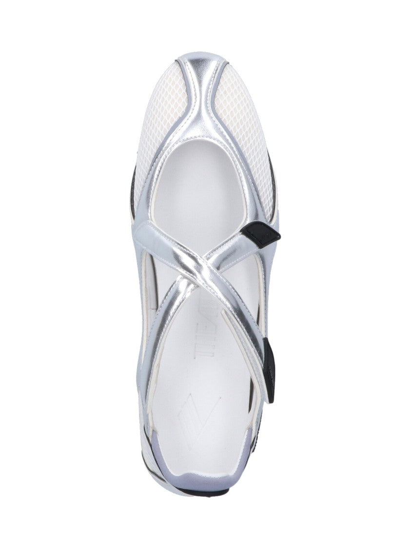 The Attico Floor 01 Flat Ballet Shoes – White