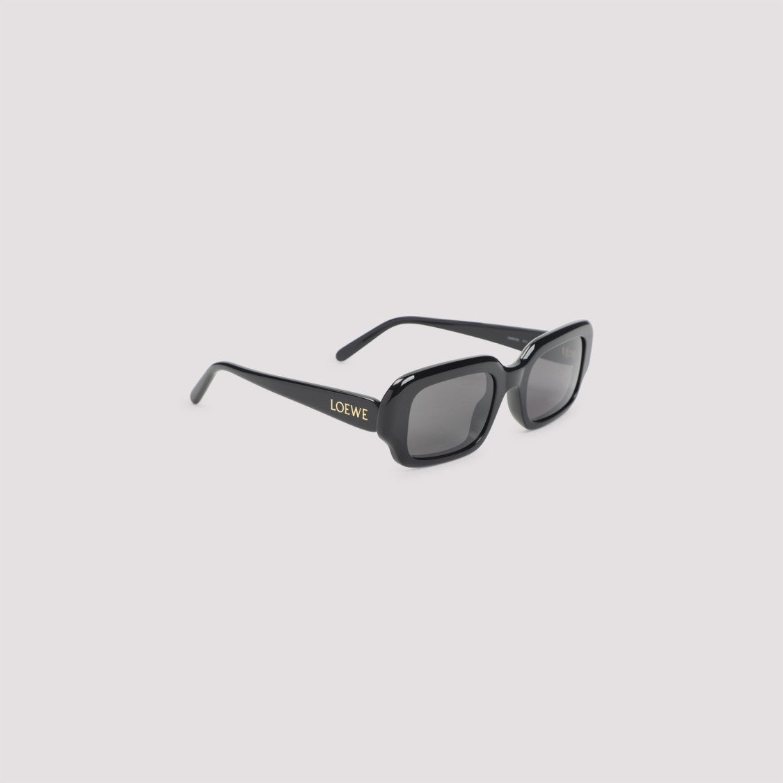 Loewe Rectangular Slim Black Acetate Sunglasses