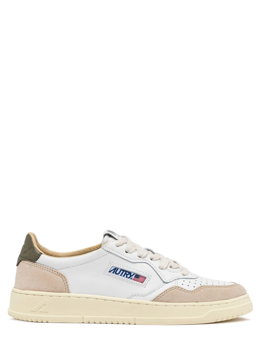 Autry Medalist Low White Leather And Suede Sneakers