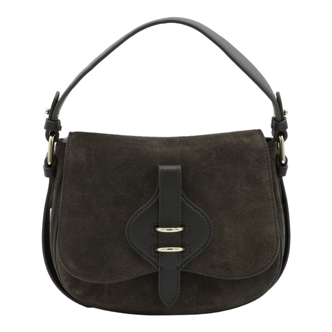 Coccinelle Structured Black Bag With Flap Closure