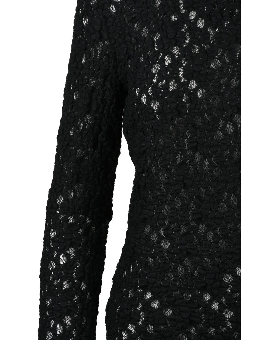 Max Mara Black Gennaioin Bouclé Stretch Cotton-Blend Top