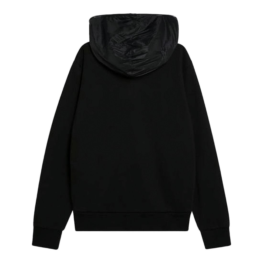 Moncler Black Zip-Up Hoodie With Smooth Fabric Hood