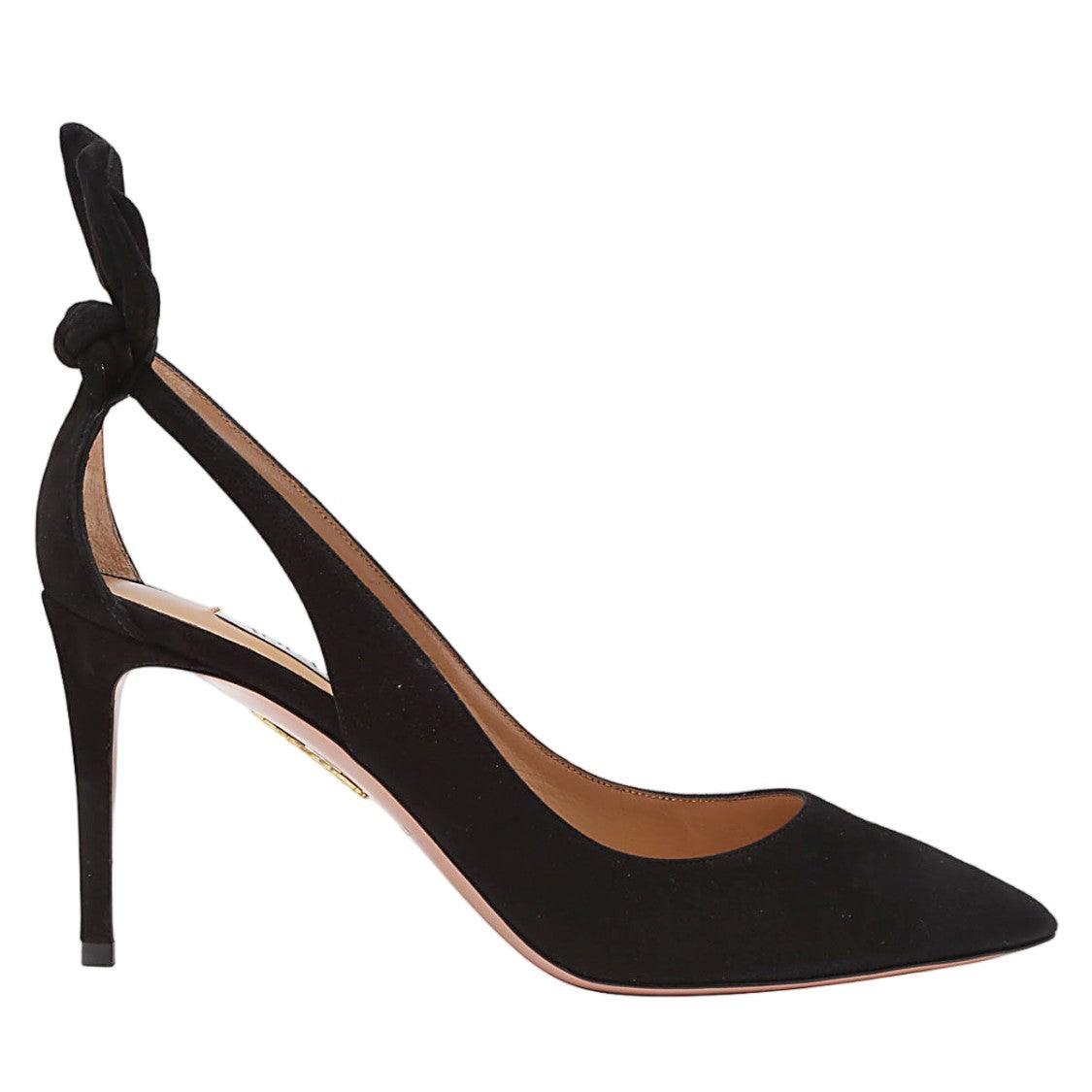 Aquazzura Pointed Toe High-Heeled Slingback Pumps With Bow Detail