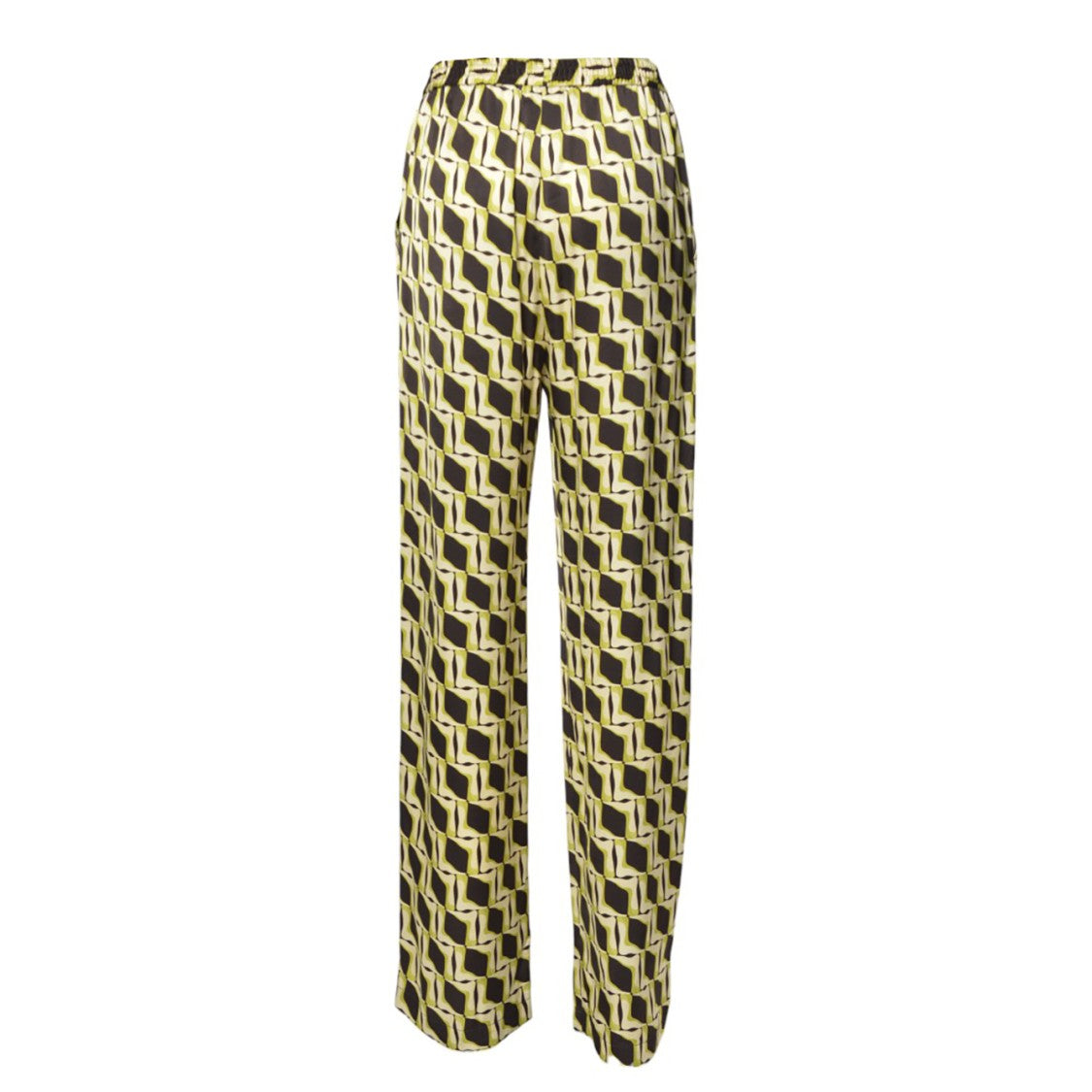 Msgm Multi-Colour Printed Viscose Satin Trousers