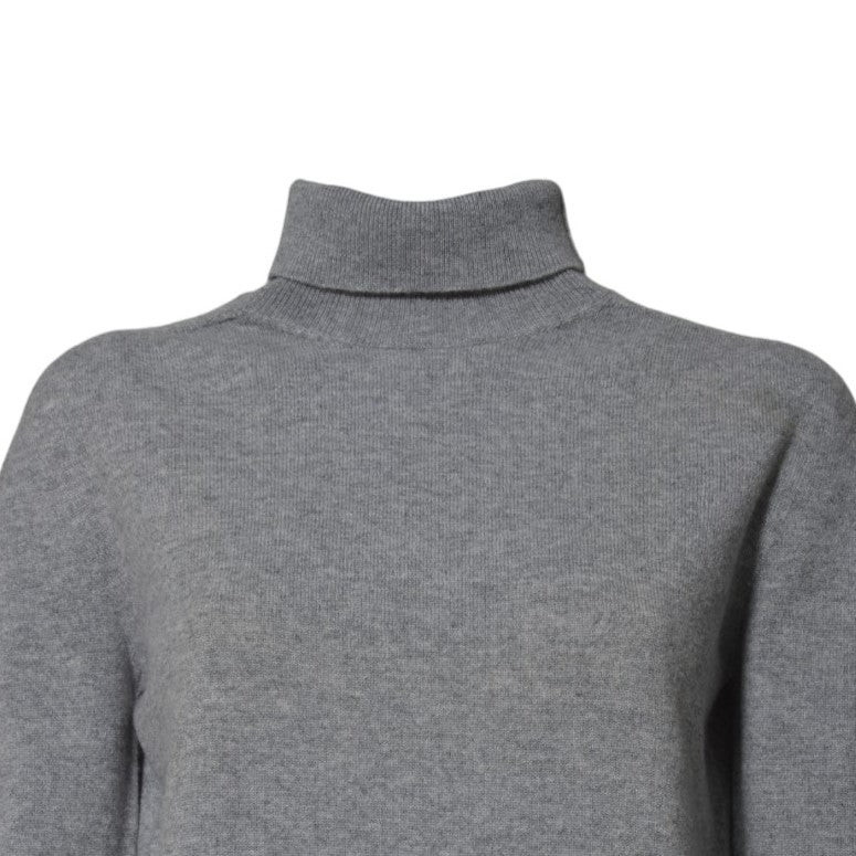 Jil Sander Light Grey High Turtleneck Sweater