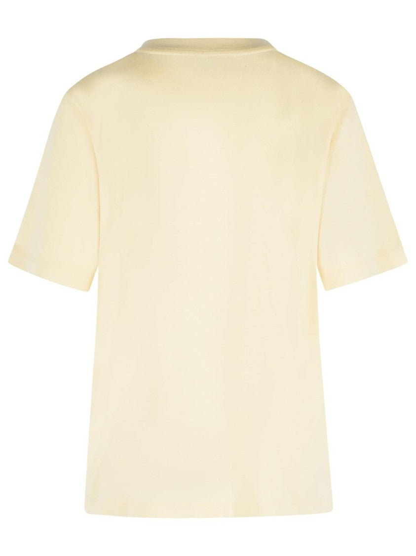 Khaite 'Allen' Cream Silk T-Shirt