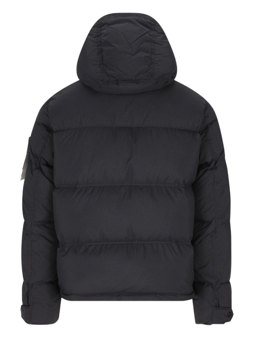Stone Island Padded Jacket With High Collar
