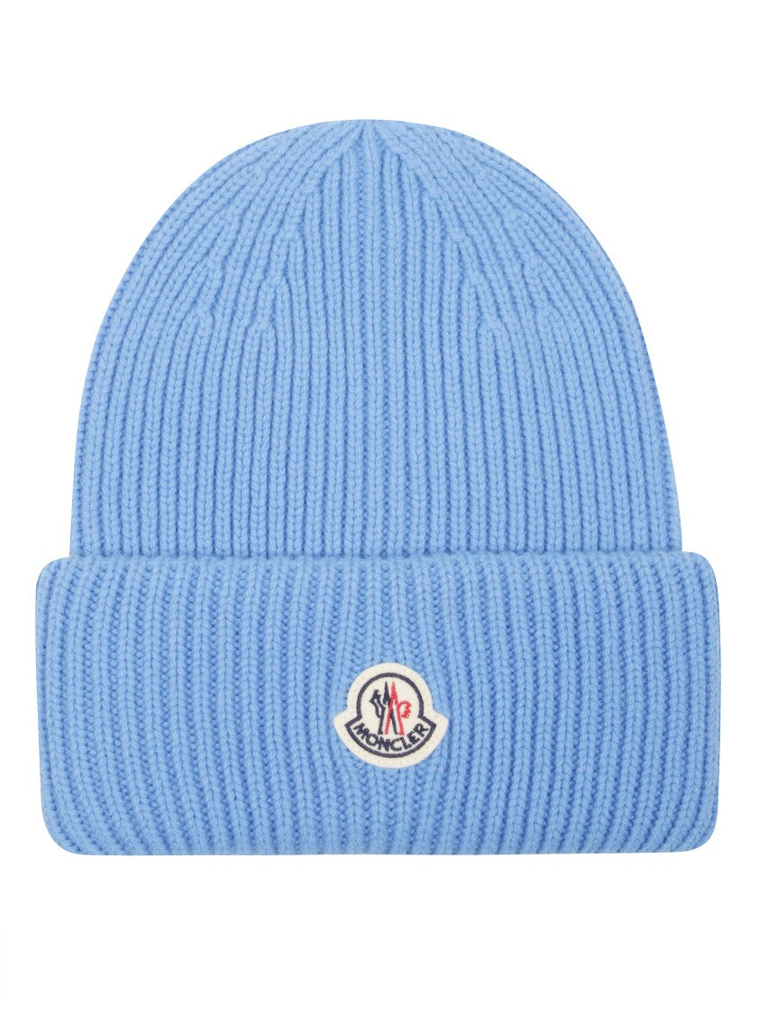 Moncler Blue Hat With Rounded Crown