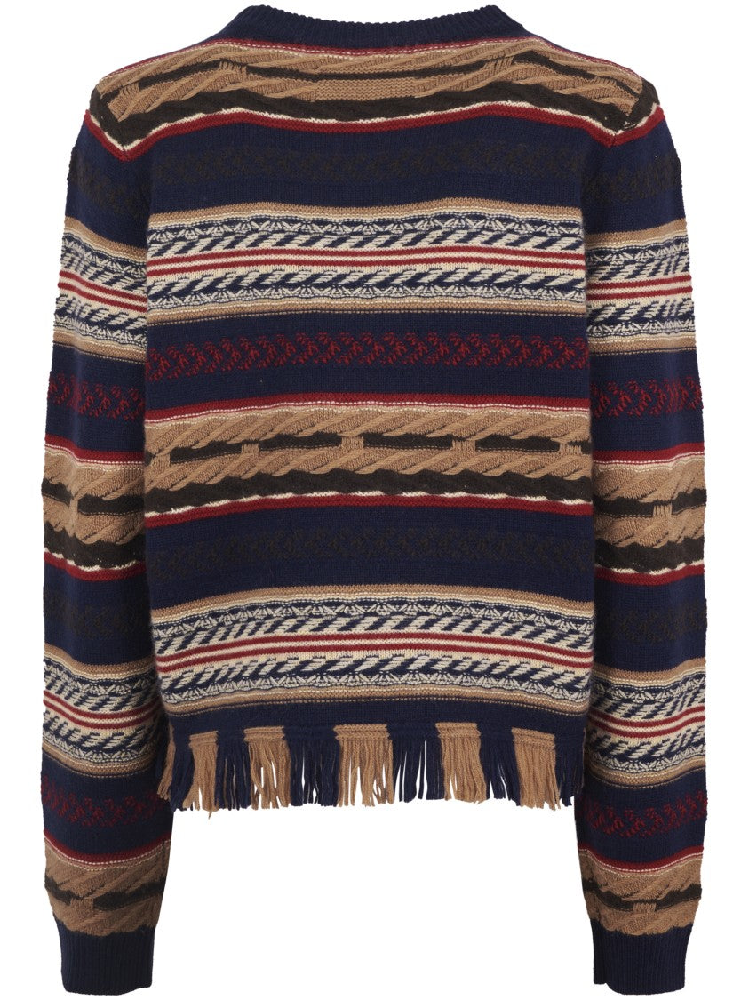Guest In Residence Western-Inspired Crew Neck Sweater