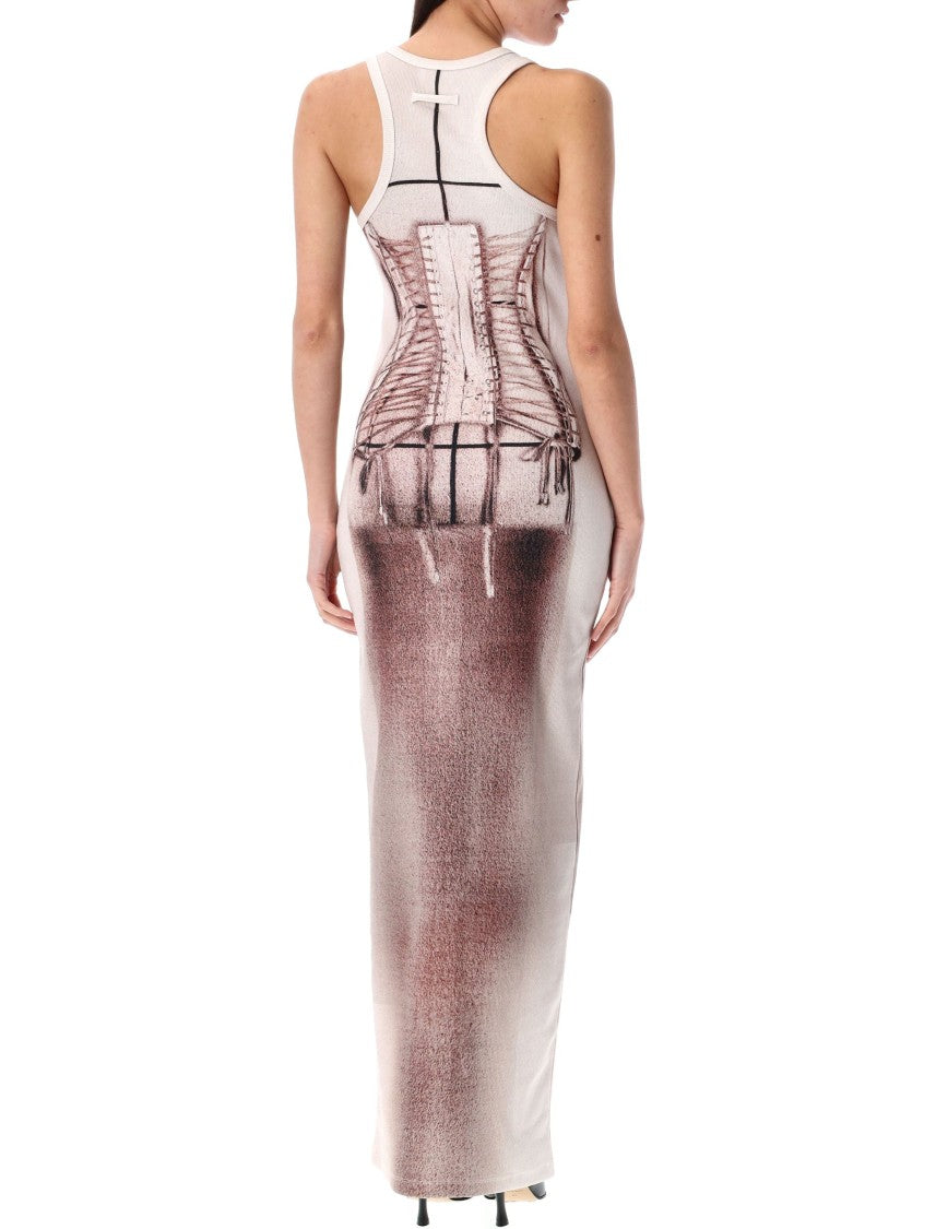 Jean Paul Gaultier Corset Trompe L'oeil Knit Dress