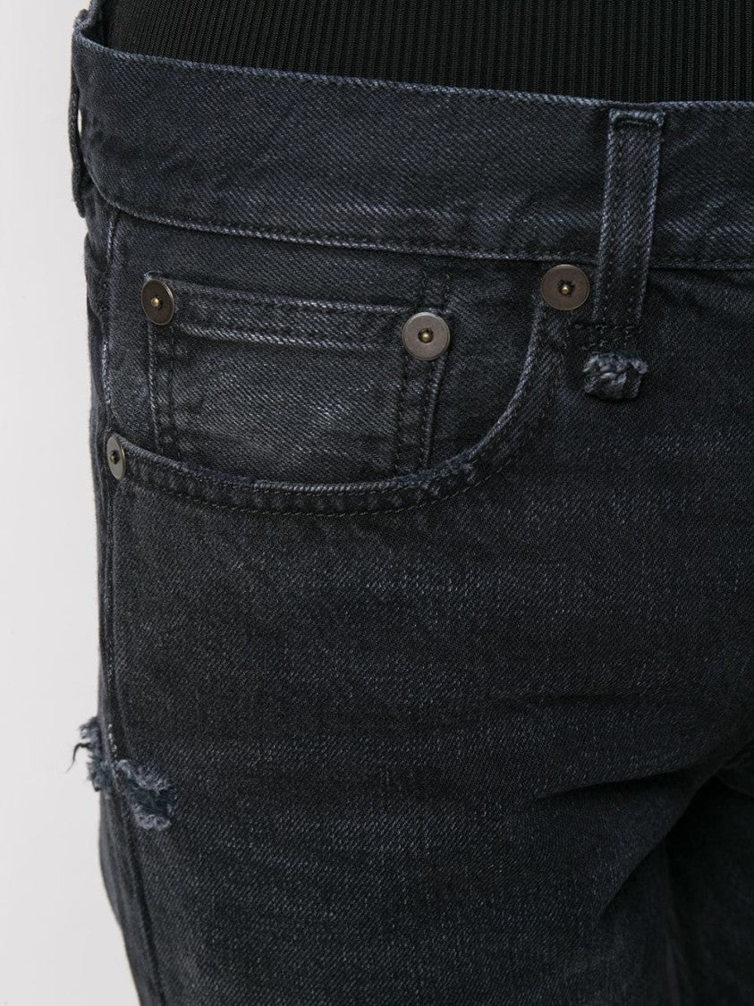 R13 Black Cropped Denim Jeans
