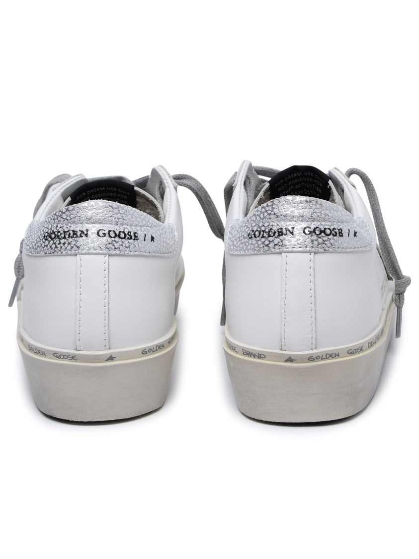 Golden Goose Hi Star Sneakers In White Leather
